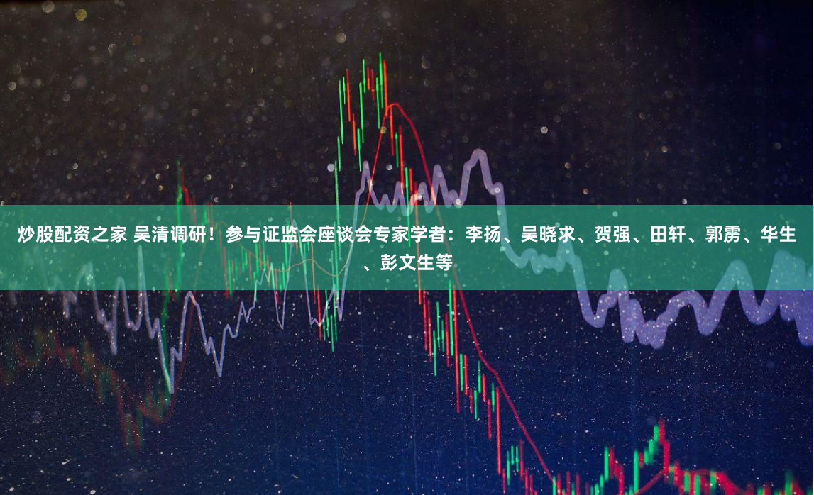炒股配资之家 吴清调研！参与证监会座谈会专家学者：李扬、吴晓求、贺强、田轩、郭雳、华生、彭文生等